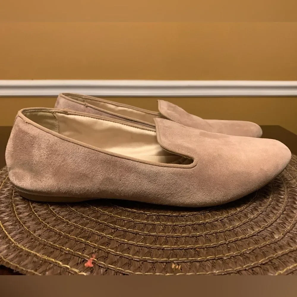 Birdies Ballet Flats Golden Oak Suede The Starling Almond Toe Slip-On Shoes 11